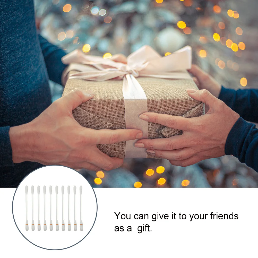 100pcs Vitamin E Stick Lip Moisturizing Swab Disposable Cotton Swab For Dry Lips Relief Oral Care Supply Compact Design