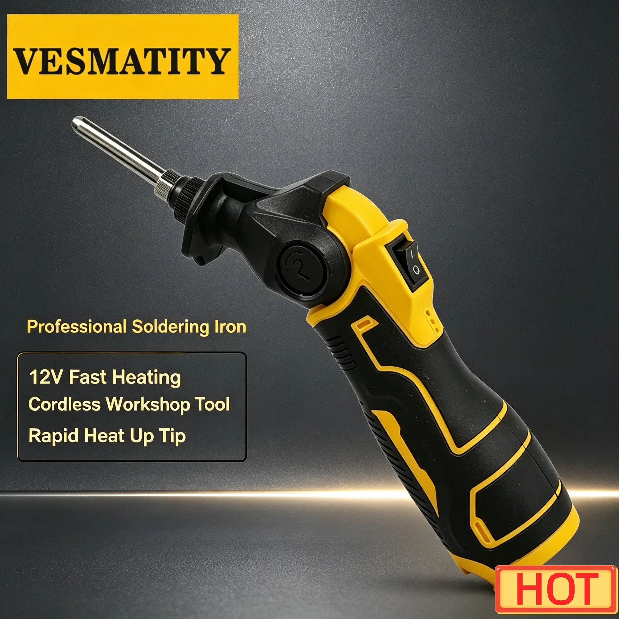 Vesmatity Welder Cordless Electric Soldering Iron 30W Fast Heating Adjustable Temperature 18V 20V Battery Max Pro