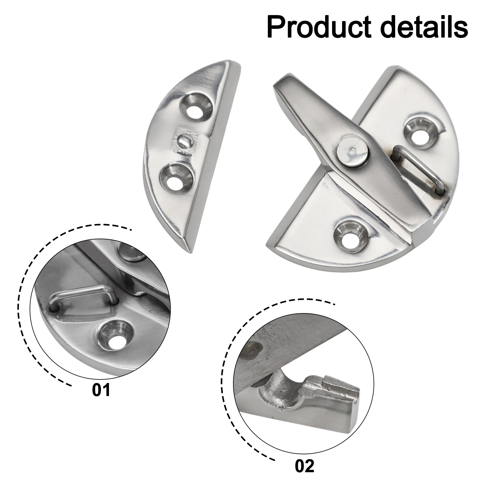 Stainless Steel Round Twisting Locking Boat Door Catch Latch For Marine Hatches Bait Well Lid Cabinet Hardware