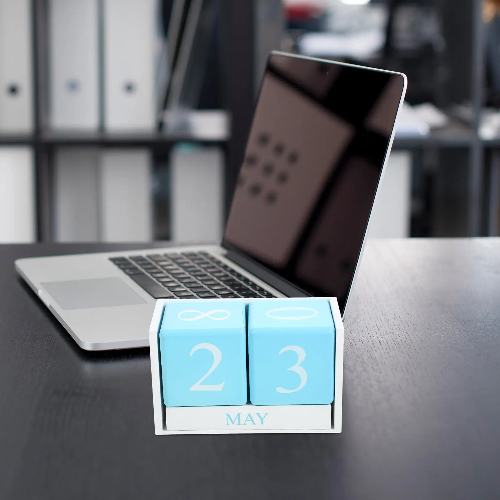 

Wooden Calendar Modern Standing Calendar Easy to Update Block Design Ideal for Living Room Bookcase Shelf Desktop Decoration