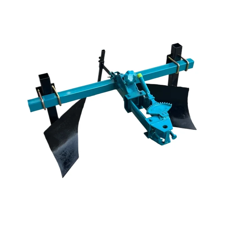 Hand-held tractor with swing head trenching plough ridge ploughing ploughshare