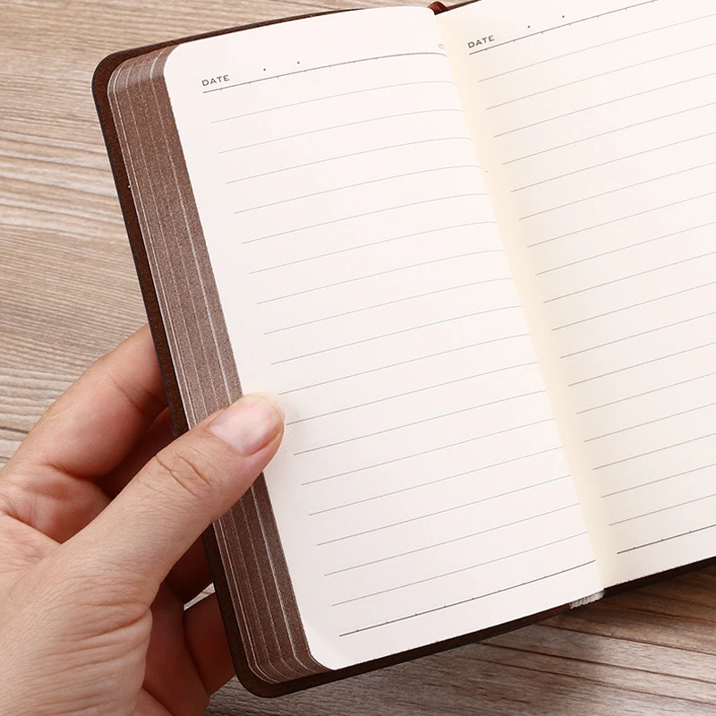 Portátil PU Couro Retro Escrita Notebook, Mini Notepad, Processo de Estampagem, Escrituração Escritório Artificial, Livro de Registro Criativo
