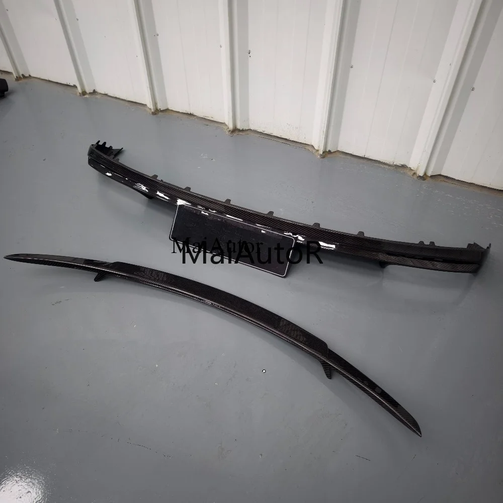 Dry carbon fiber Front lip rear Lip Side Skirt rear spoiler For Benz S63 AMG W222 upgrade to Brabus Style front bumperl body kit