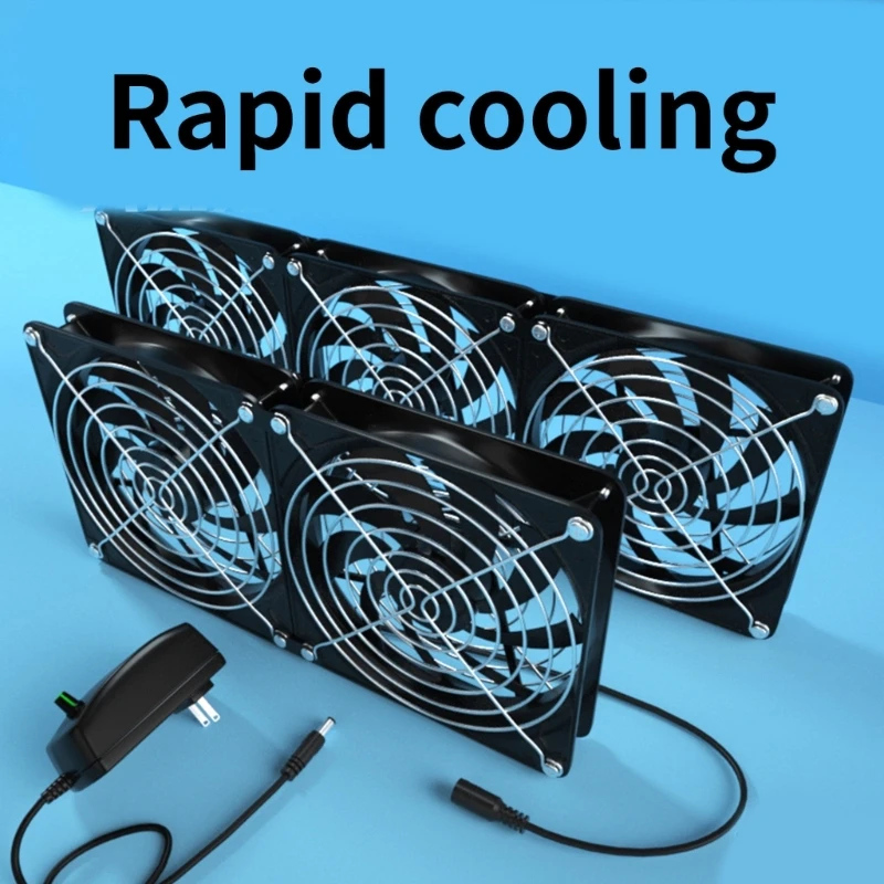 พัดลมความเร็วสูง 120 มม. ปรับความเร็วได้ 95CFM เหมาะสำหรับความต้องการความเย็น