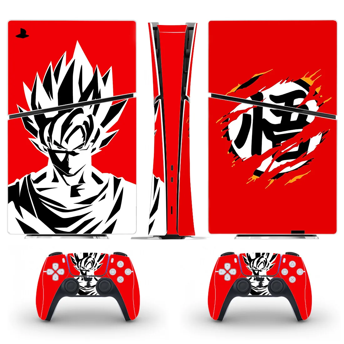 Anime Ultra Instinct Goku PS5 Slim Digital Skin Sticker Decal Cover for Console and 2 Controllers New PS5 Slim Skin Vinyl