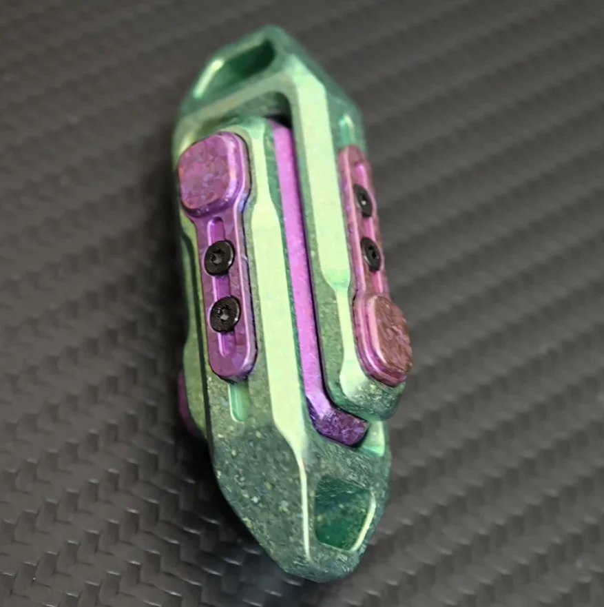 Used EDC Wanwu Ice Crystal Titanium HIFI BOY Egg Pushing fidget slider decompression toy