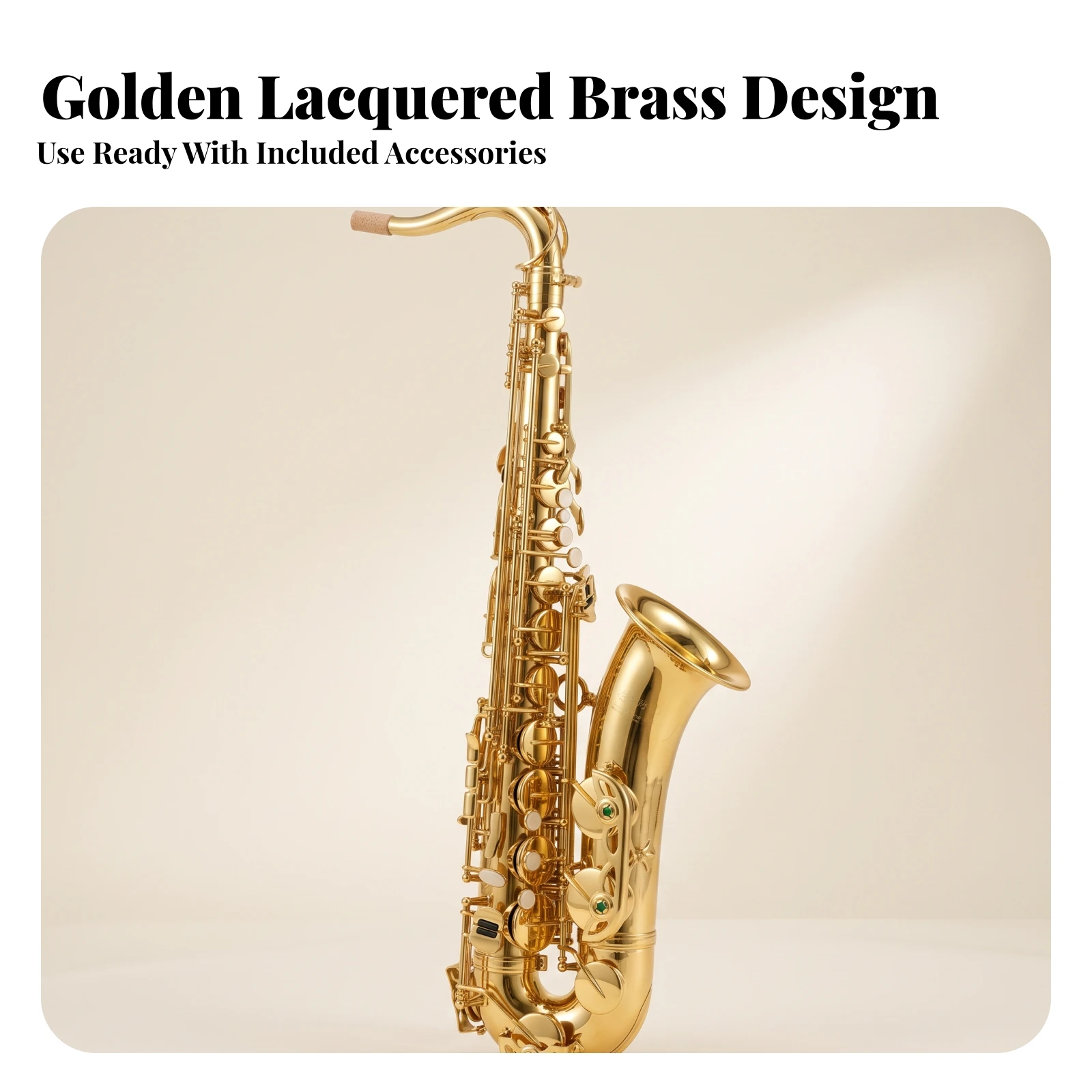 Alto Saxophone Responsive Alto Sax Saxophone with Mouthpiece Engraved Woodwind Instrument High-Quality for Beginners, Practice
