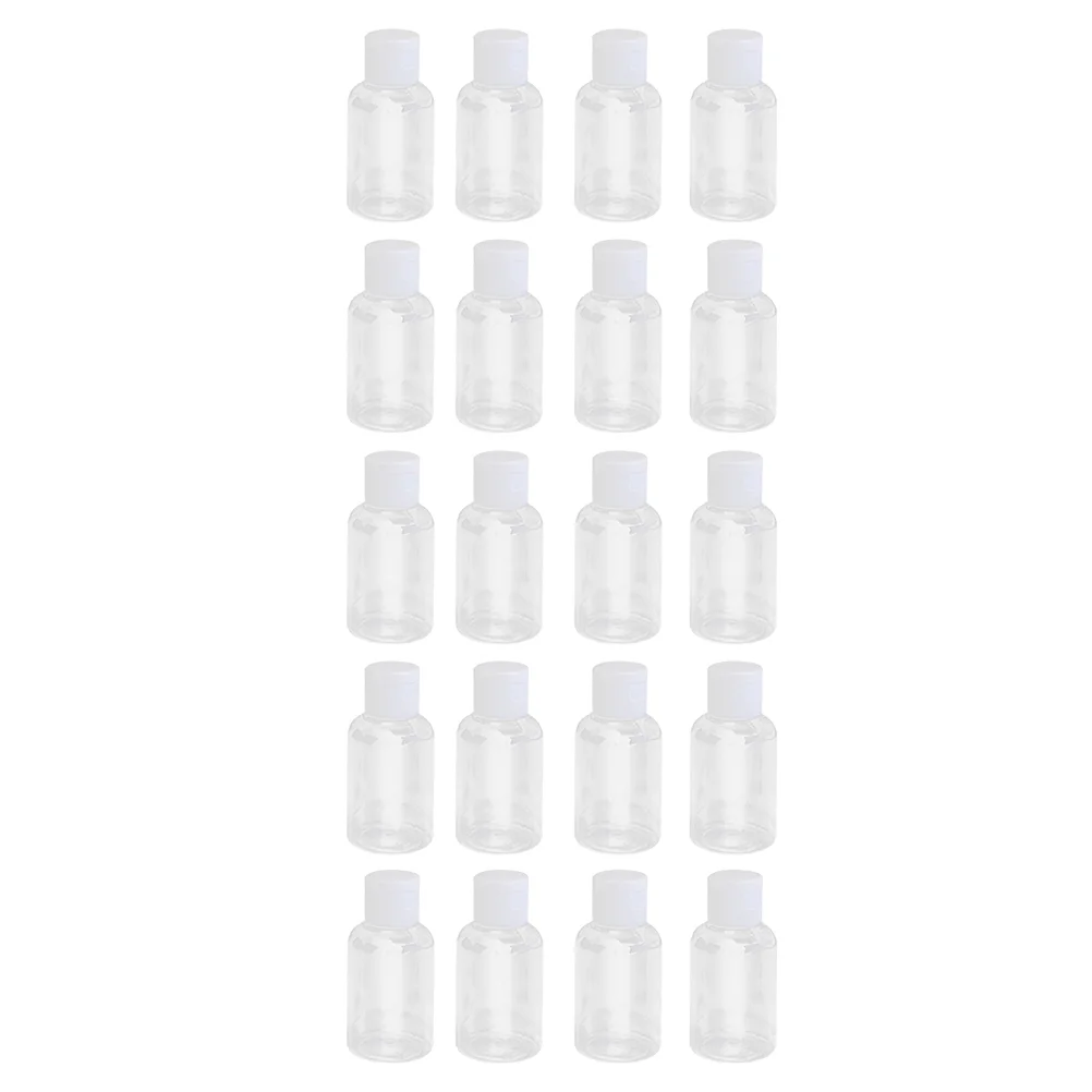 

20 Pcs Mini Squeeze Bottle Travel Containers for Liquids Flip-top Bottles Refillable Empty Clamshell Lotion