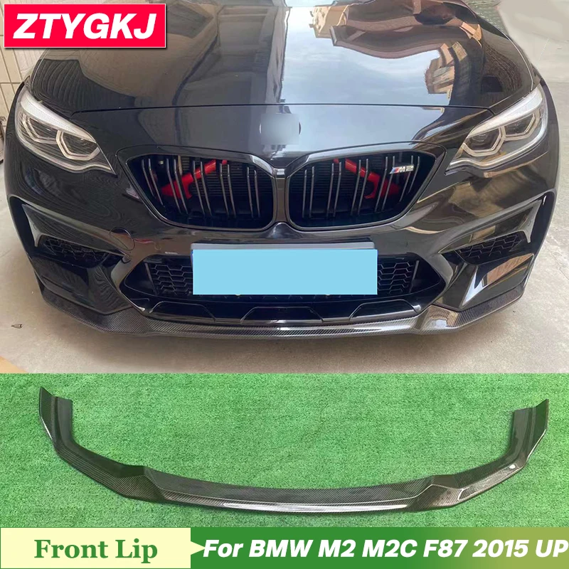 CS Style High Quality Carbon Fiber Front Bumper Lip Trim For BMW M2C F87 Tuning 2015 Up