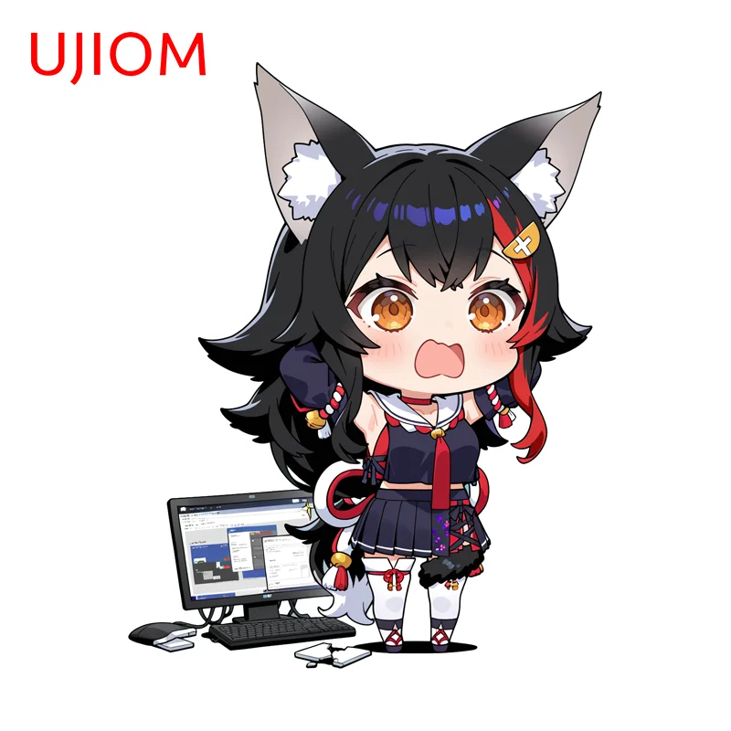 UJIOM Hololive Kawaii Anime Figure Wall Sticker Exquisite Attractive Chic Sunscreen Decal Suitable For Wardrobe Decoration