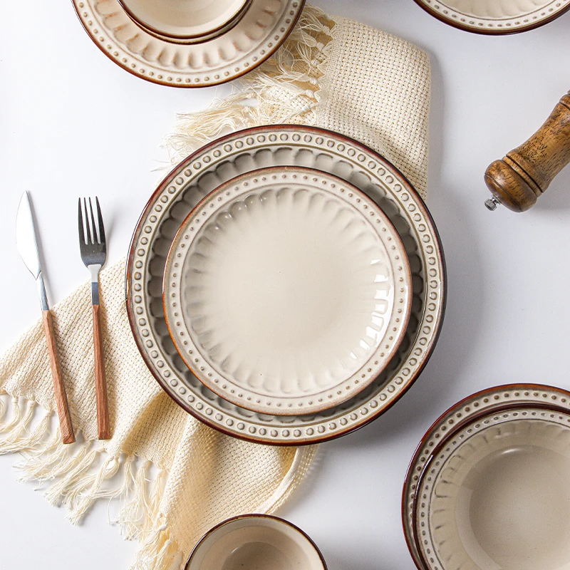 

Hxl plate rice bowl ceramic western dinner plate tableware bowl set