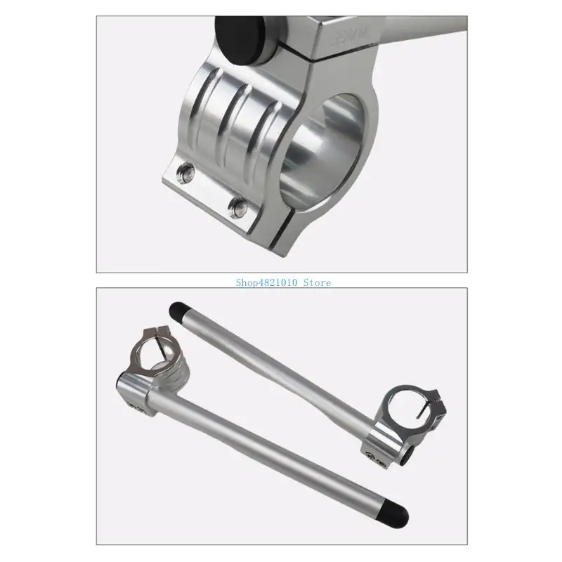 

T3LF Adjustable Aluminum Risers Handle Bars Clip on Handle Bars Universal Fit Motorcycle Bars Quick Fixing for Motorcycles