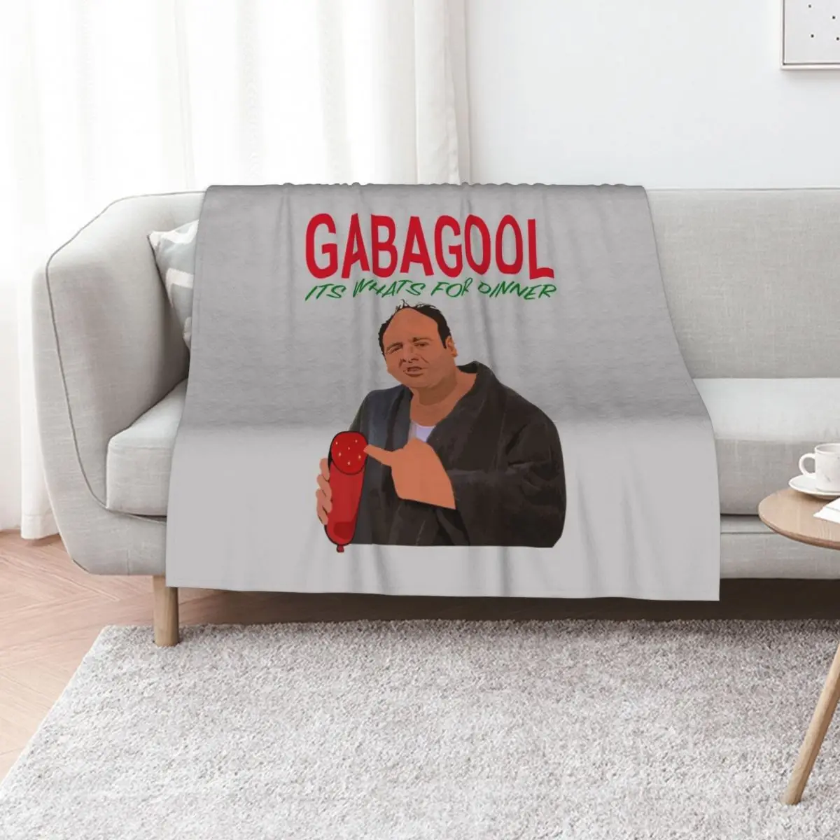 Gabagool - It's What's For Dinner - Tony Soprano Throw Blanket Luxury St cosplay anime halloween anime Heavy Camping Blankets