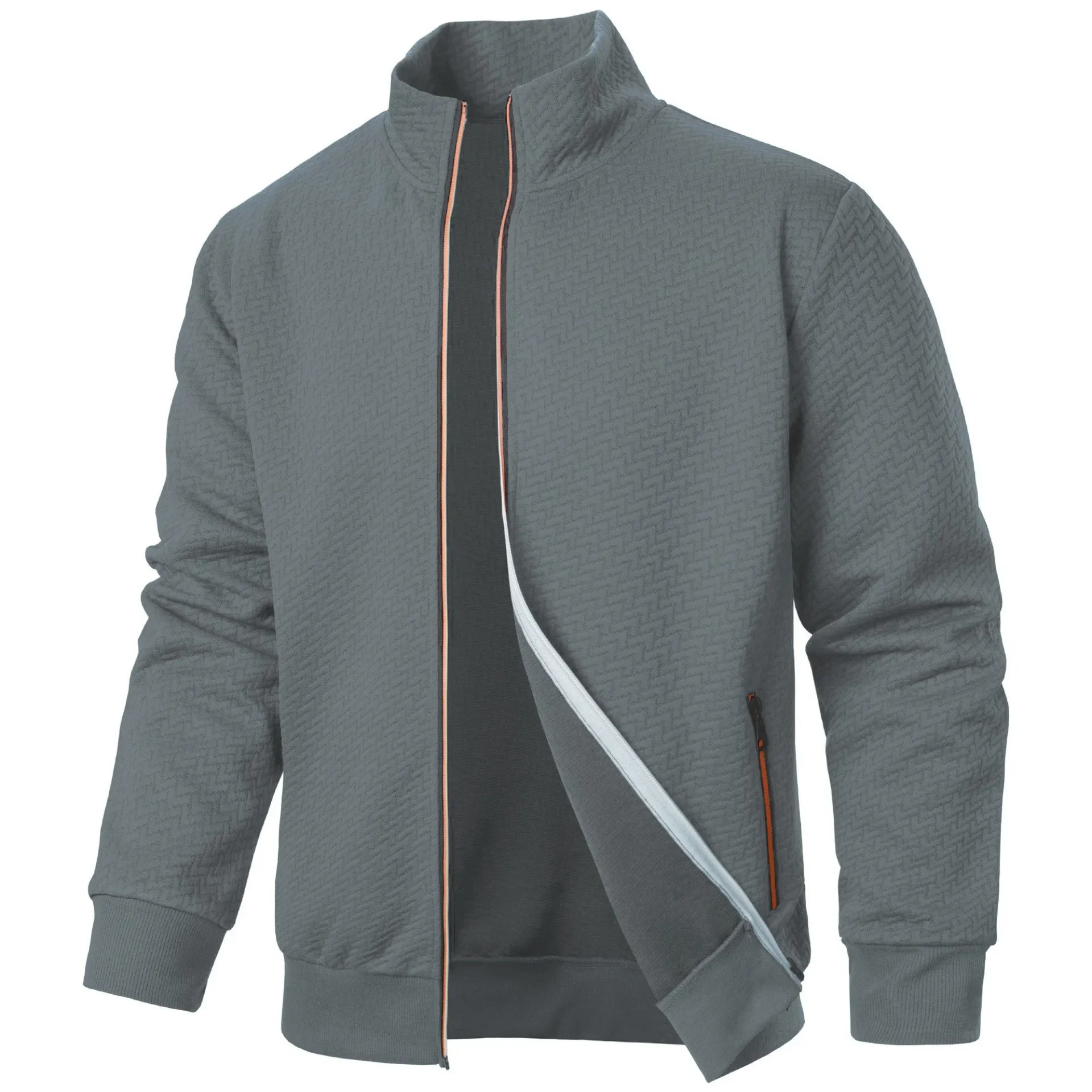 

LIBIELIY Spring Autumn Men's Hoodies Zipper Stand Collar Solid Casual Cardigan Coats Male Sweatshirts Jackets Fashion Streetwea