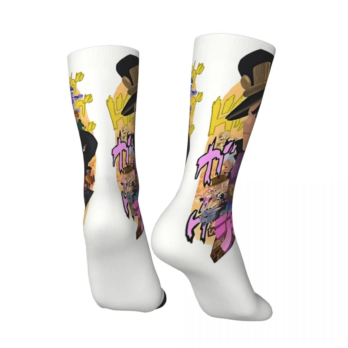 Dio brando und jotaro kujo socken modes trümpfe frühling rutsch feste frauen männer socken hochwertige bedruckte outdoor sports ocken