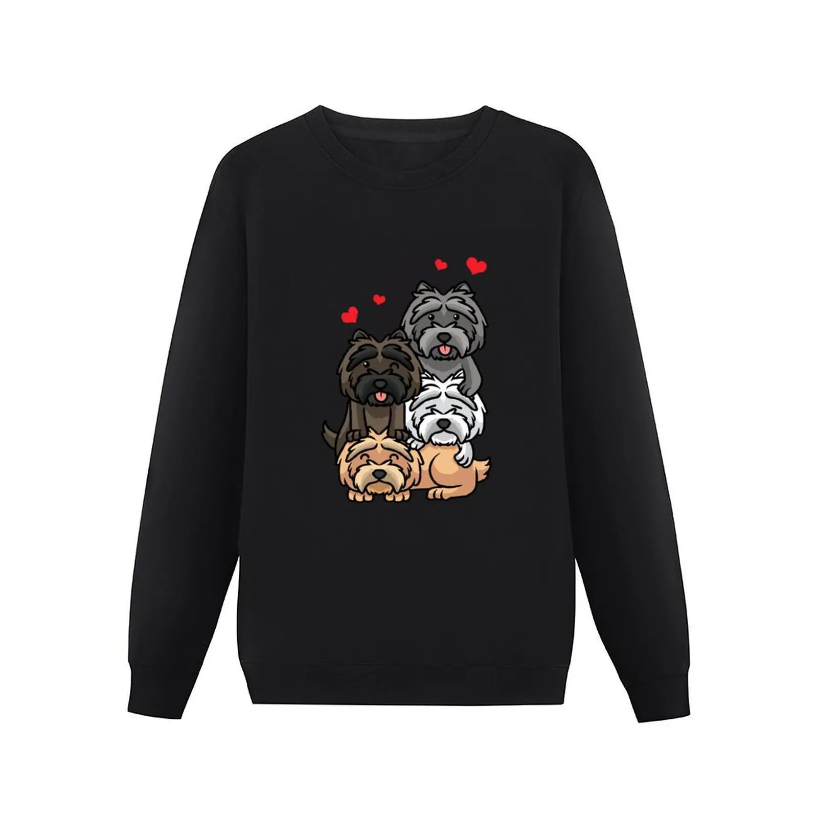 Cairn Terrier Dogs With Hearts Pullover Hoodie male clothes mens designer clothes sweatshirt