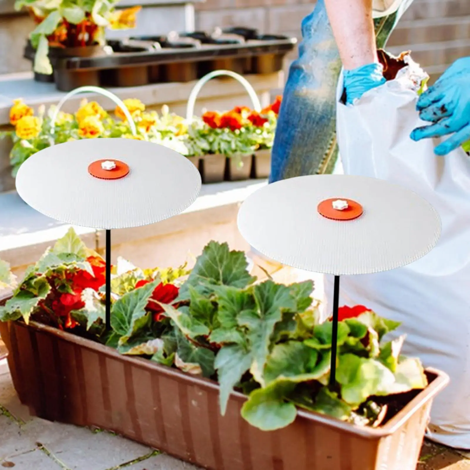 

2 Pieces Plant Umbrella, Summer Plant Sunlight Cover ,Lightweight Versatile Plants Shade Cover, Garden Umbrella,