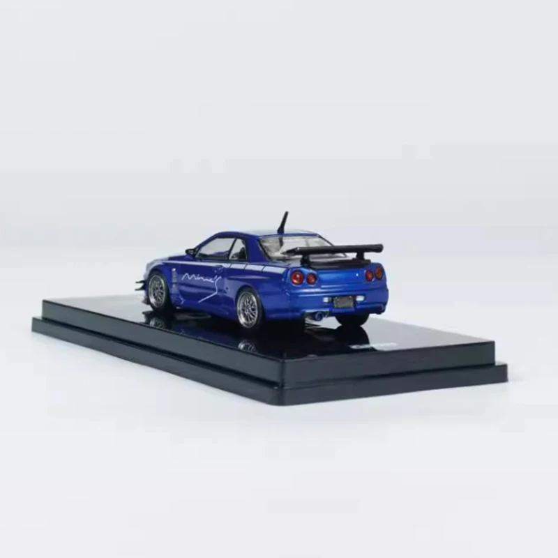 Diecast 1: 64 Scale INNO SKYLINE GT-R GTR R34 V-Spec II Alloy Sports Car Model Holiday Gifts Toys