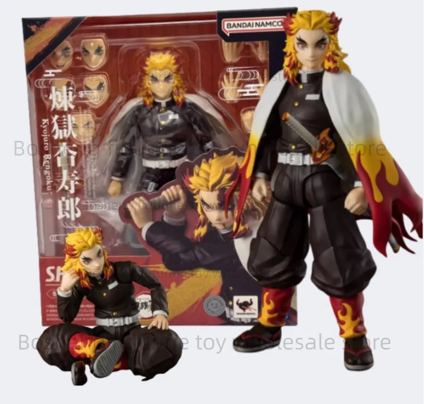 

Original Bandai S.H.Figuarts SHF Kyojuro Rengoku Demon Slayer Kimetsu no Yaiba In Stock Anime Action Collection Model Toys