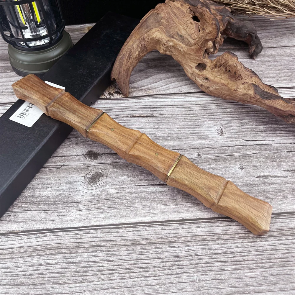 D2鋼の刃とローズウッドハンドルを備えた頑丈なアウトドア用固 - Bushcraft Knife Fixed のレビューと価格
