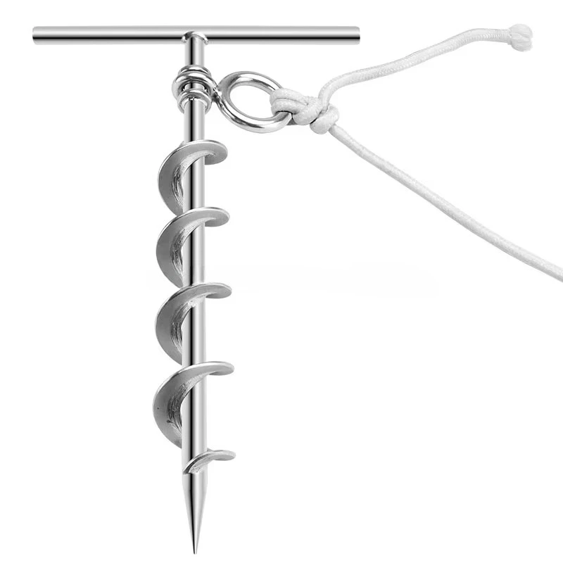 13.5 Inch Heavy Duty Bearing Earth Ground Anchor Tent Tie-Down Auger Stake with Drill Swing Set New