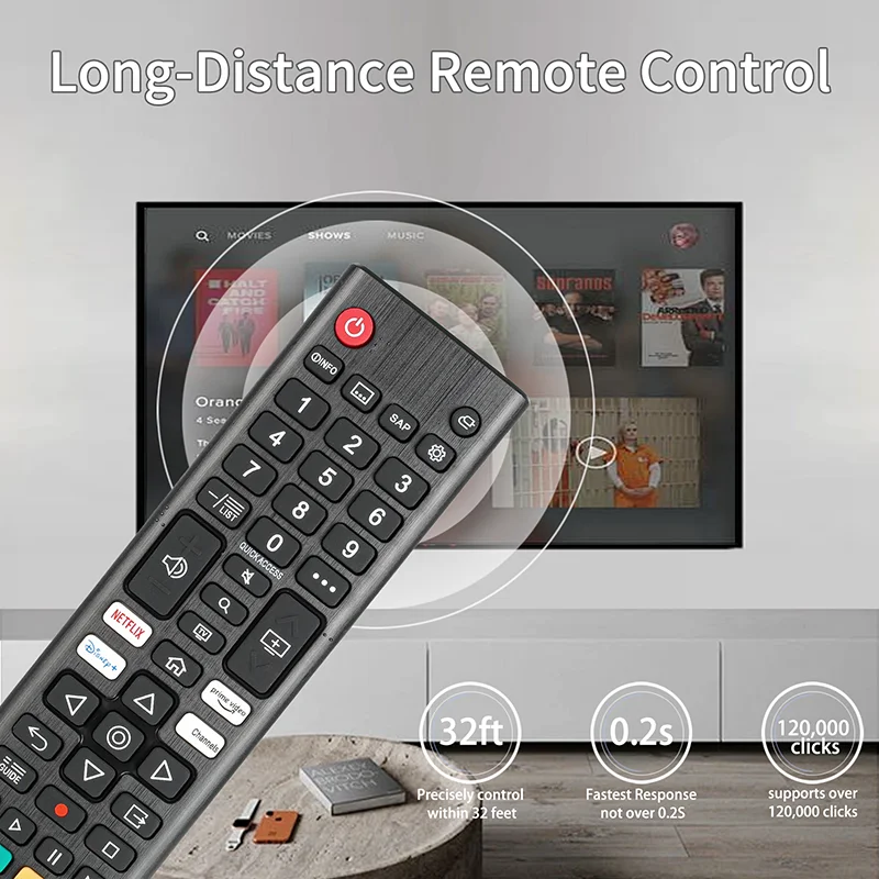 AKB 76040302   لاستبدال جهاز التحكم عن بعد LG مع أزرار Netflix PrimeVideo، للتلفزيون الذكي G UHD OLED QNED NanoCell 4K 8K
