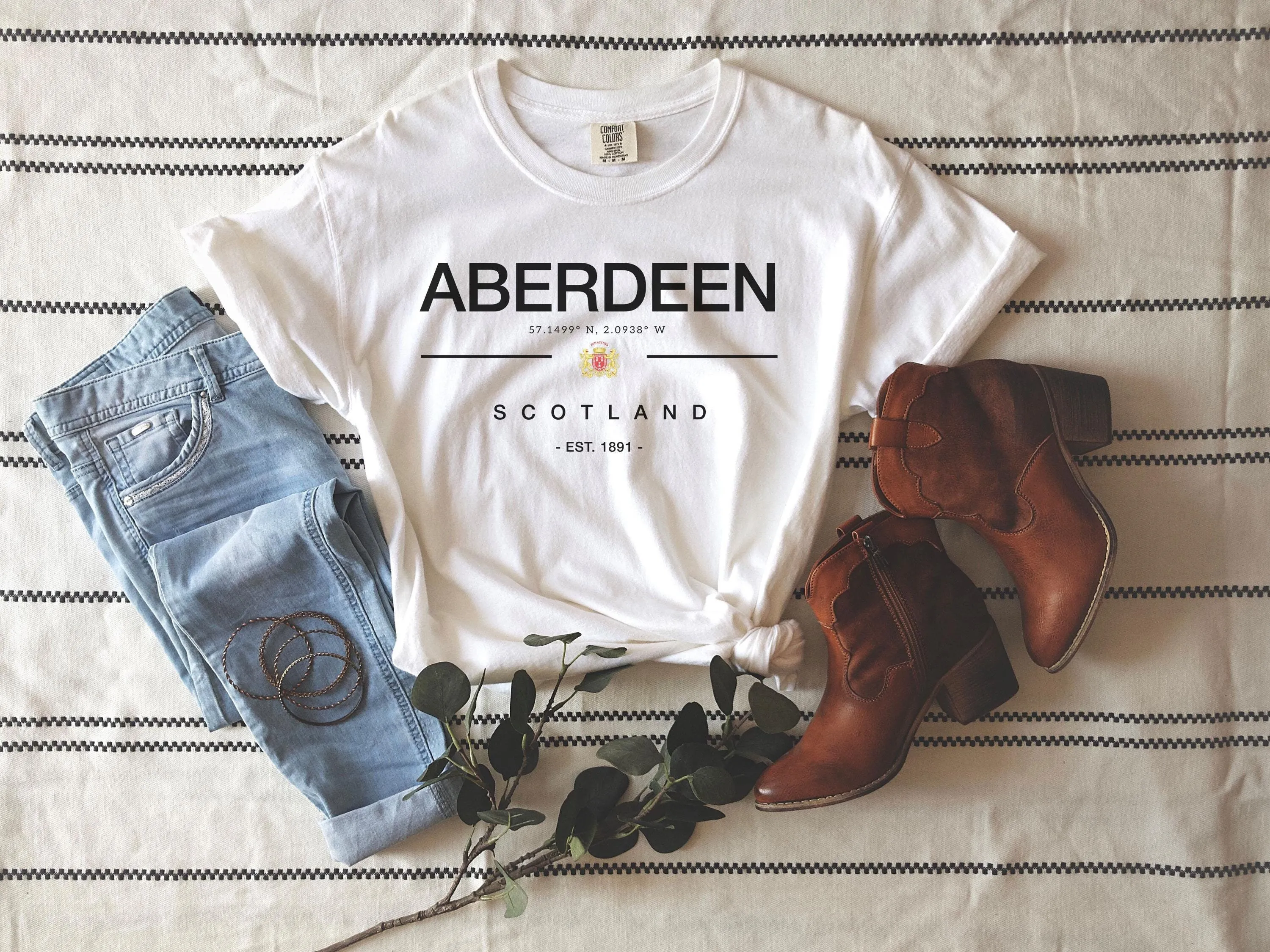 

Aberdeen Comfort Colors T shirt Scotland gift Scottish Glasgow Edinburgh