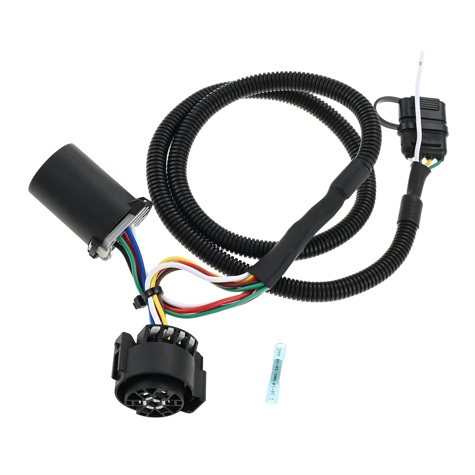 1Pc Trailer Tailgate Light Bar Wire Harness 7 Way to 4 Pin For Tundra Tacoma Extension Wiring Connector Adapter Car Accessories