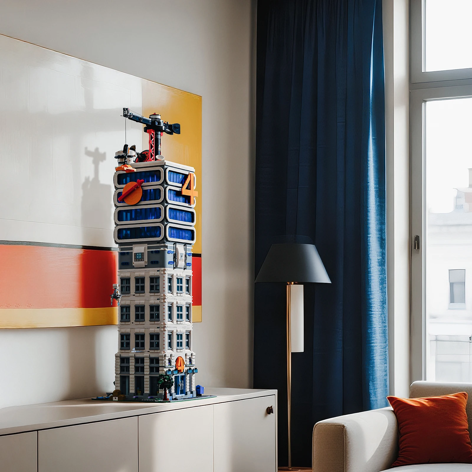 6135 قطعة أربعة أبطال برج البيت اللبنات فيلم الخيال العلمي ناطحة السحاب وحدات العمارة أطقم منمذجة اللعب هدية للكبار طفل