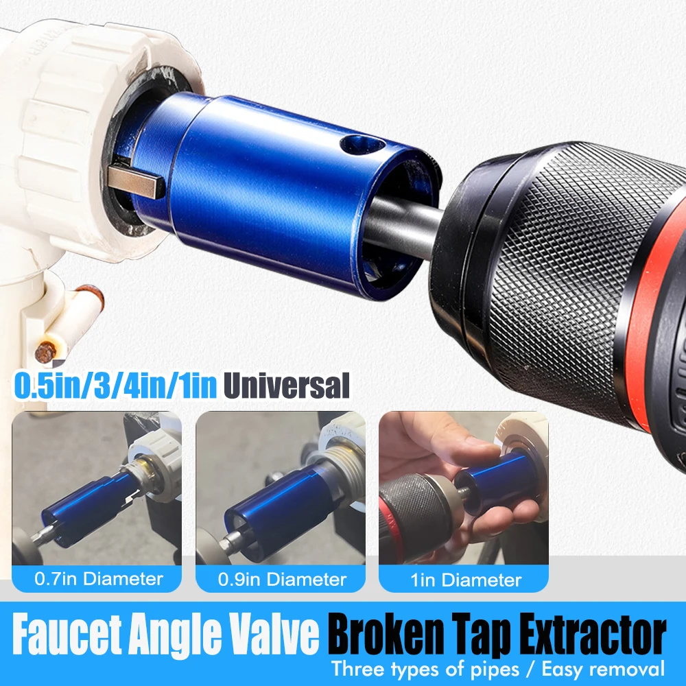 Faucet Angle Valve Broken Wire Extractor 4 / 6 Points Broken Pipe Head Screw Extraction Faucet Angle Valve Broken Wire Extractor