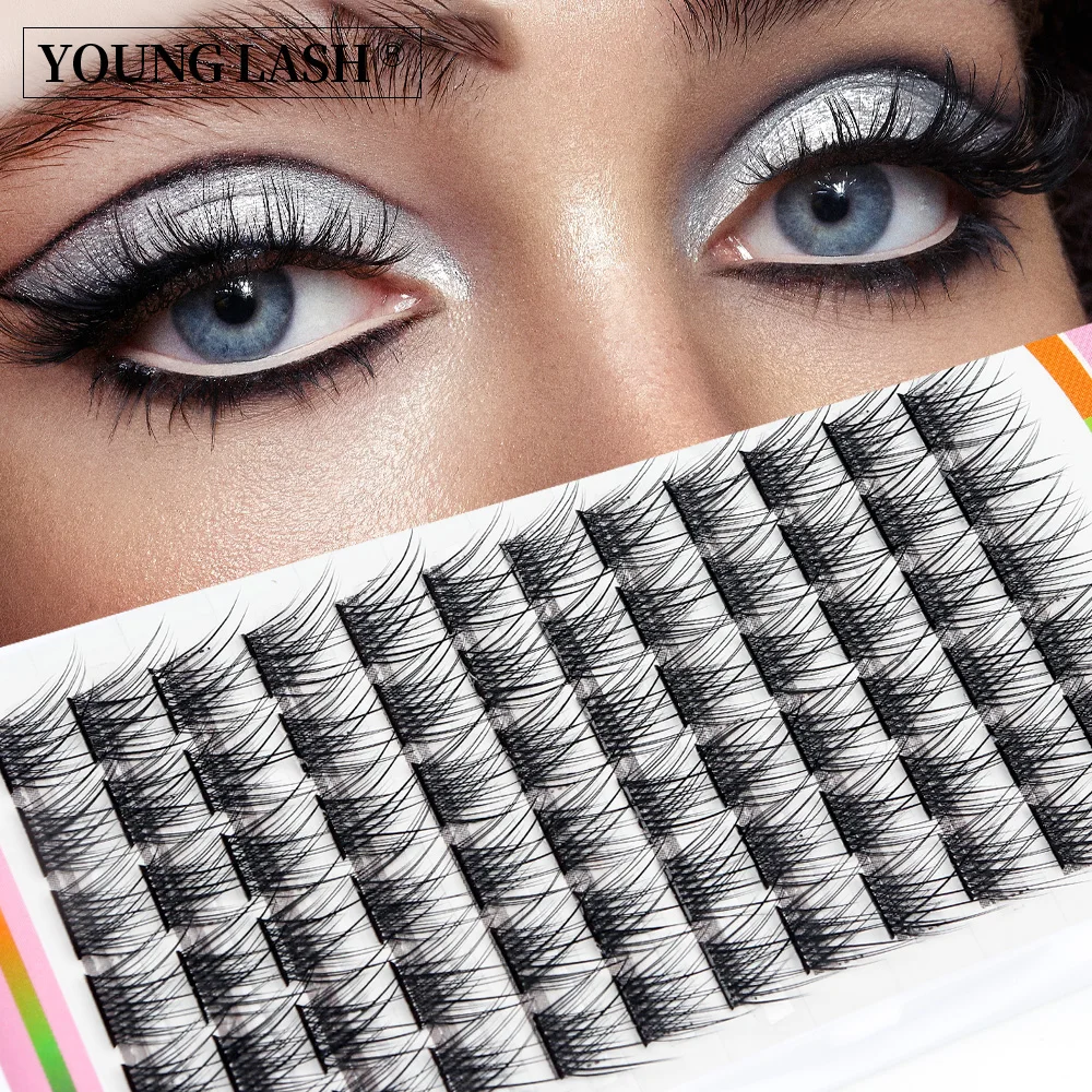 YOUNG LASH  DIY Eyelashes Clusters C D Curl 8/10/12/14/16mm Volume Individual Lashes Extensions DIY At Home Makeup