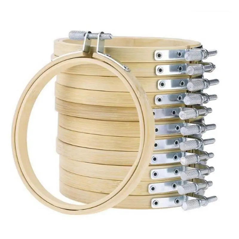 Деревянный Набор для вышивки крестиком, набор для рукоделия, инструмент для ручного шитья, вышивка крестиком, круглая обруч, кольцо