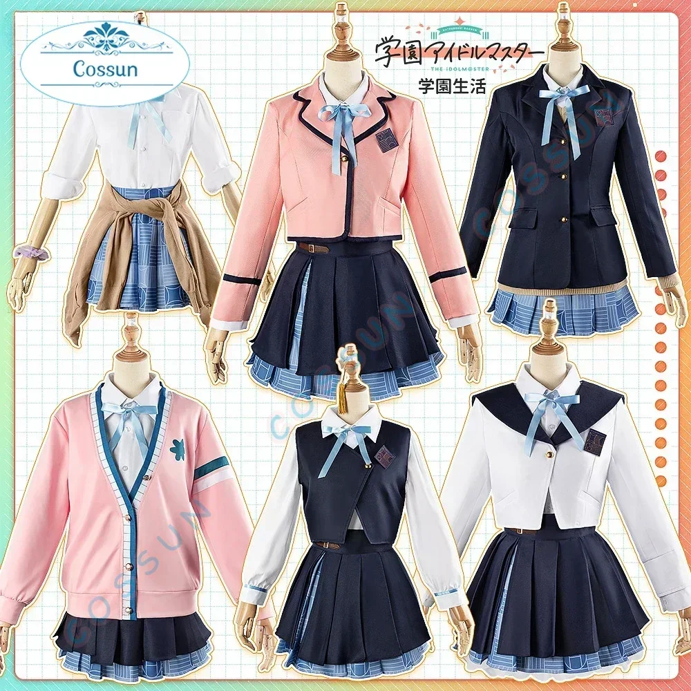 

COSSUN Gakuen IDOLM@STER Saki Hanami / Lilja Katsuragi / Rinami Himesaki / Misuzu Hataya / Ume Hanami Косплей Костюм JK Uniform