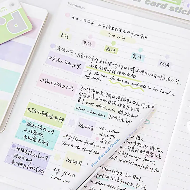 30 vellen/partij Creatieve Kleur Zelfklevende Memo Pad Sticky Notes Bookmark Point It Marker Sticker Papier Kantoor Schoolbenodigdheden