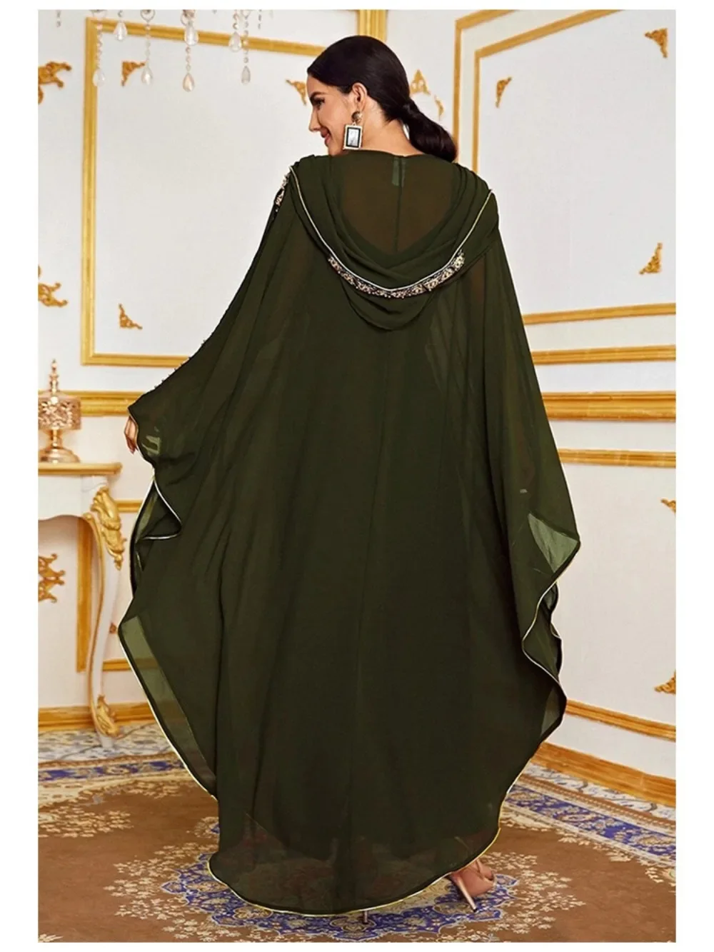 Eid Muslimischen Chiffon Mit Kapuze Kleid Frauen Abaya Party Kleider Ramadan Afrikanische Vestidos Largos Kaftan Islam Dubai Arabischen Lange Robe 2026