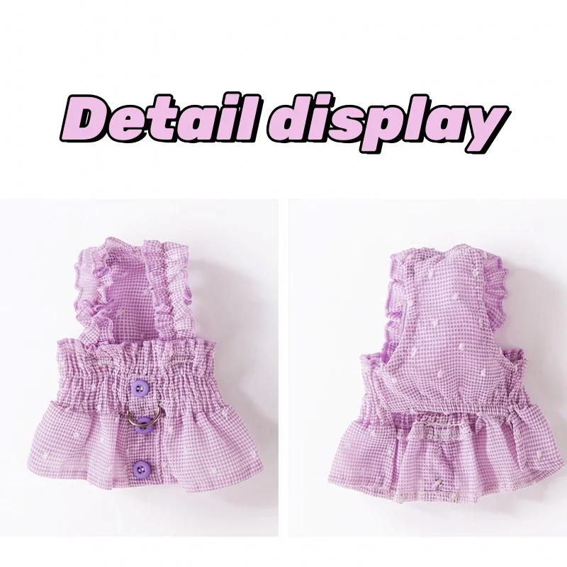 Floral Princess Dog Dress Summer Dog Clothes Fashion Puppy Wedding Shirt Cute Palid Cat Suspender Dress Pet Clothes Dog Costumes