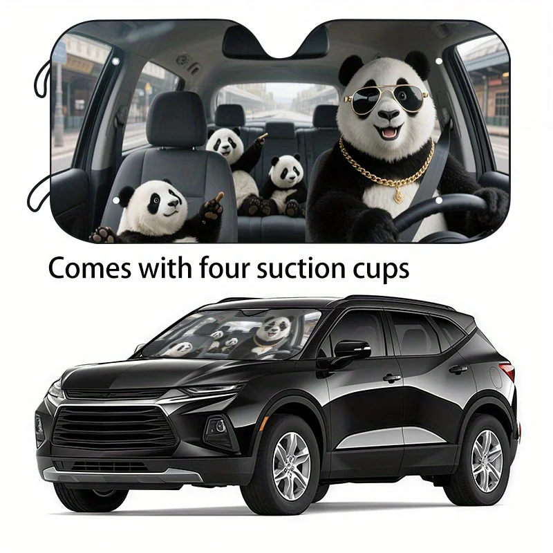 

1 шт. забавный и юмористический автомобильный солнцезащитный козырек с животными, доступный в 2 размерах для универсальной посадки, изготовленный из полиэстера, подходит для Vario