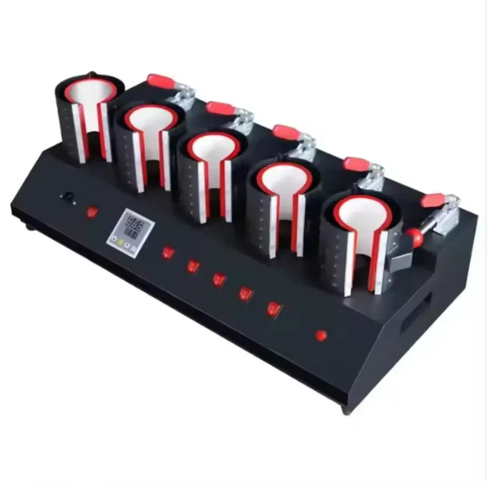 

11 Oz Multi-color 5-in-1 Heater Transfer Tumbler Machine Sublimation Printing Mug Printing Press Industrial Equipment