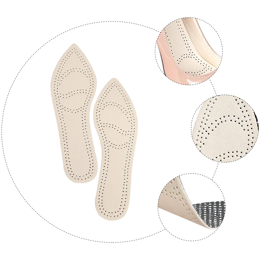 

2pcs Cow Anti-Sweat For High Heels Detachable Shoe Mat Anti-Loose Breathable Shoe Bottom Insole Insole For Pointed