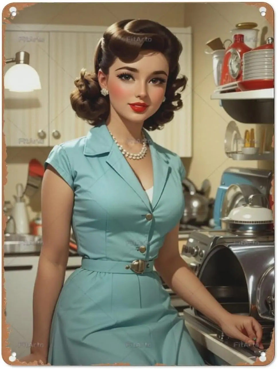 c1,Sexy Cute Housewife 1950s Funny Vintage Tin Sign Metal Wall Decor For Bedroom Plaques Poster Home Family Lovers Gift Retro es