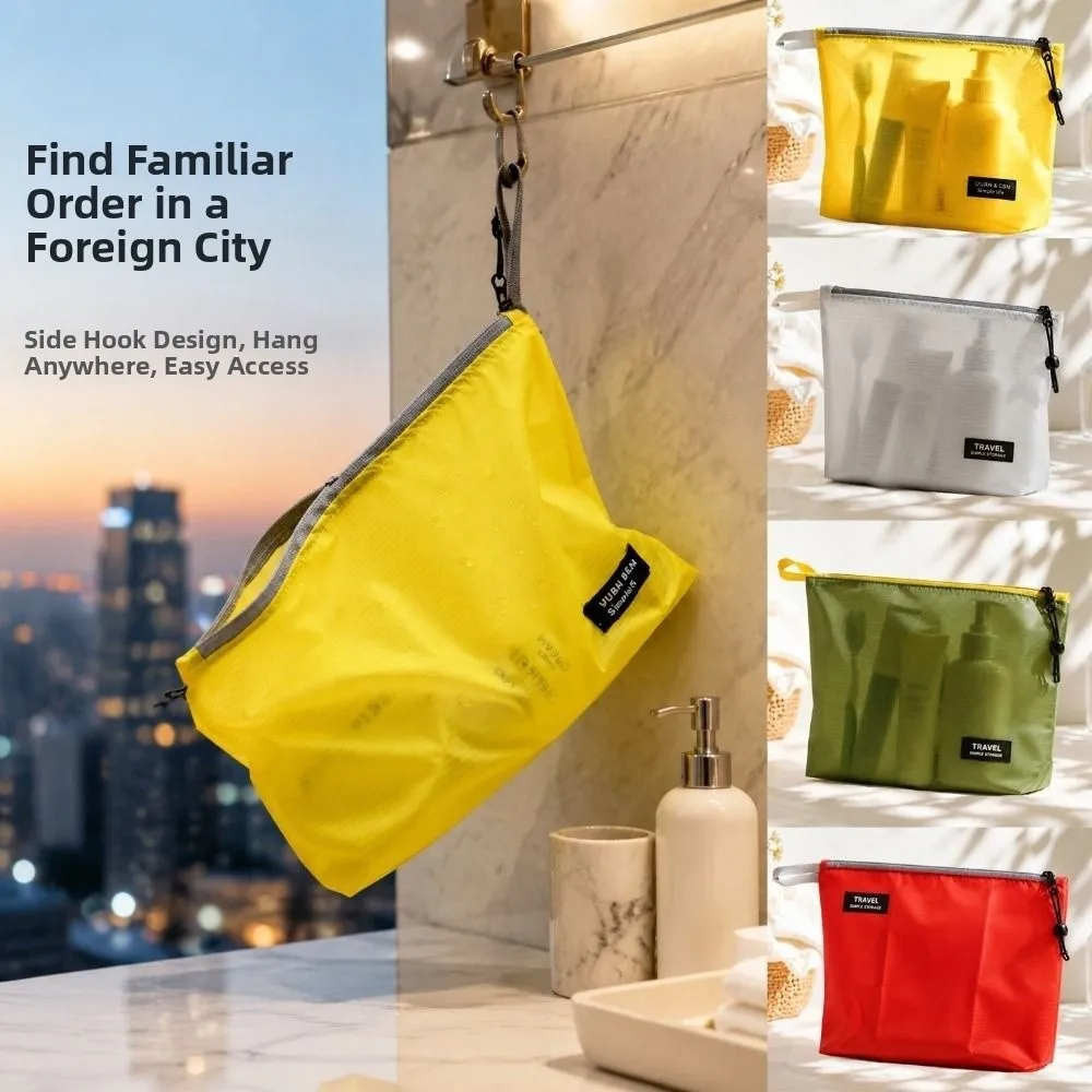 Portable Clothing Packaging Bag Multifunctional Ultra-light Weight Luggage Storage Bag Silicone-coated Yellow Red