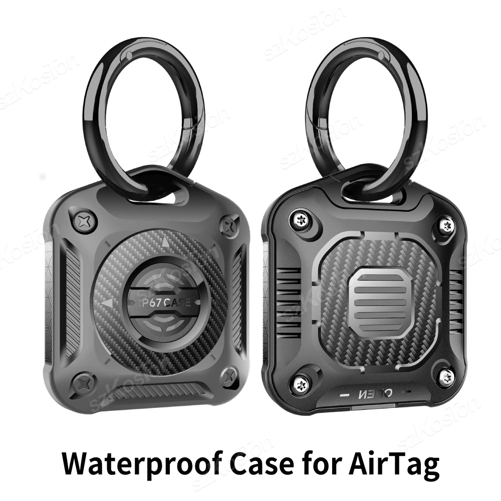 For Apple AirTag Case TPU Pet GPS Finder IP67 Waterproof Protective Case With Keychain For Air Tag Tracker Holder Accessories