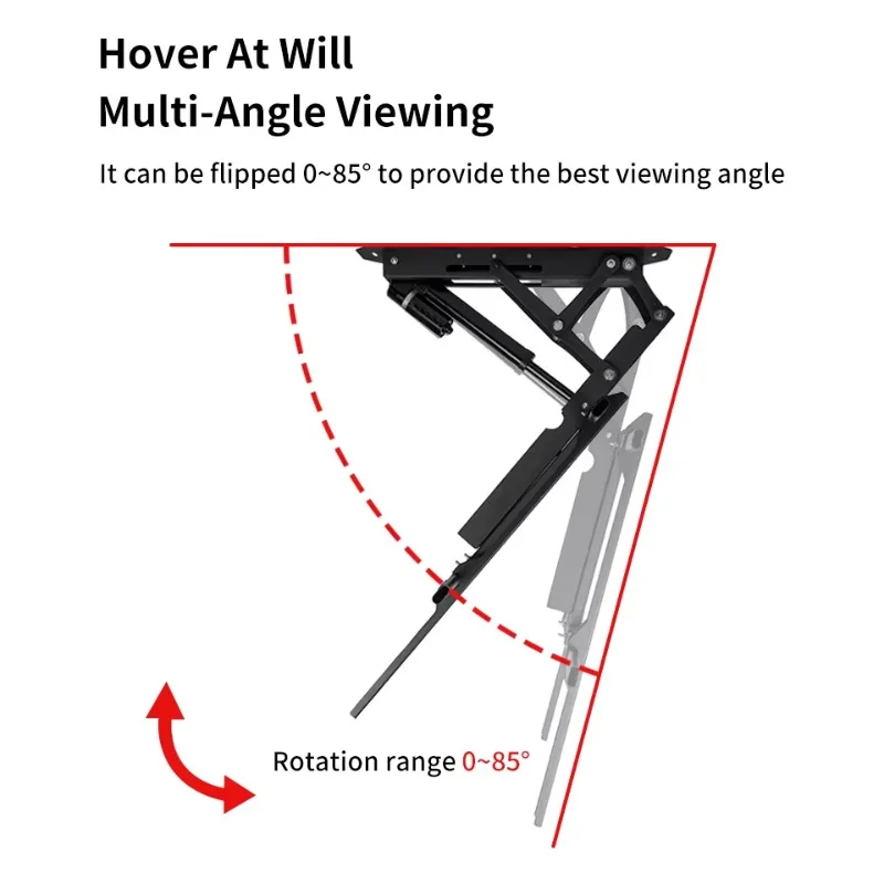 Motorized Electric Ceiling TV Lift Drop Down Flip Fold Down with Motor From The Hidden Ceiling TV Mount Bracket Remote Control