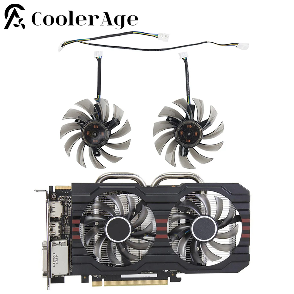 

75MM FD7010H12S PLD08010S12H GTX1050Ti Video Card Fan For ASUS GTX 1050 Ti 760 660 750 Ti R7 260X Graphics Card Cooling Fan