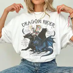 Vintage Onyx Storm Shirt Dragon Rider Xaden Riorson Iron Flame Fourth Wing Unisex Tee Cotton Y2K Top Daily Trendy Streetwear