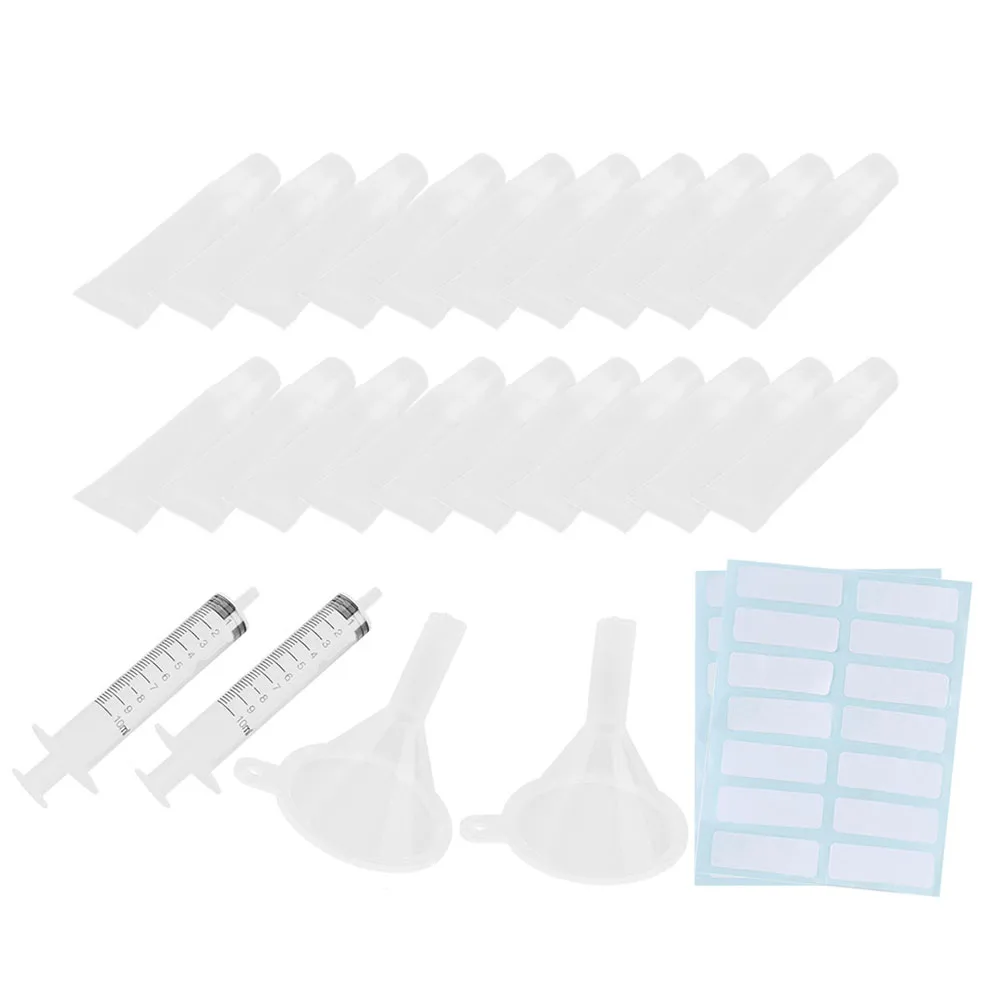 

26 Pcs Lip Gloss Tube Empty Transparent Squeeze Clear DIY Refillable Travel Practical Portable LeakProof Plastic