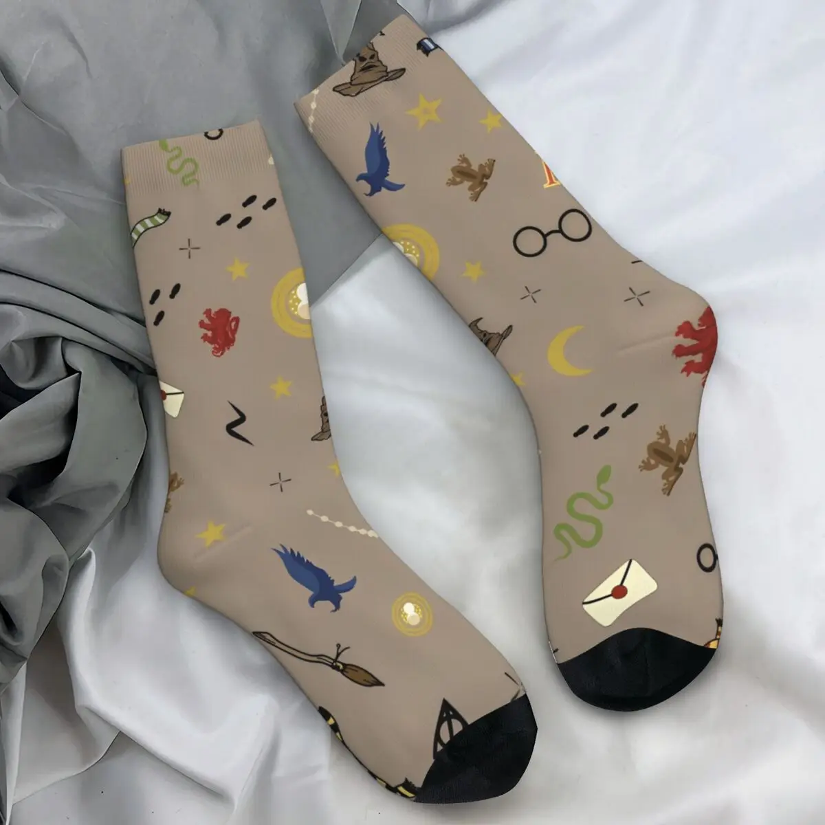 Fashion Men's Socks Casual Cartoon Harries Movie P-Potters Magic World Sock Skateboard Women Socks Spring Summer Autumn Winter