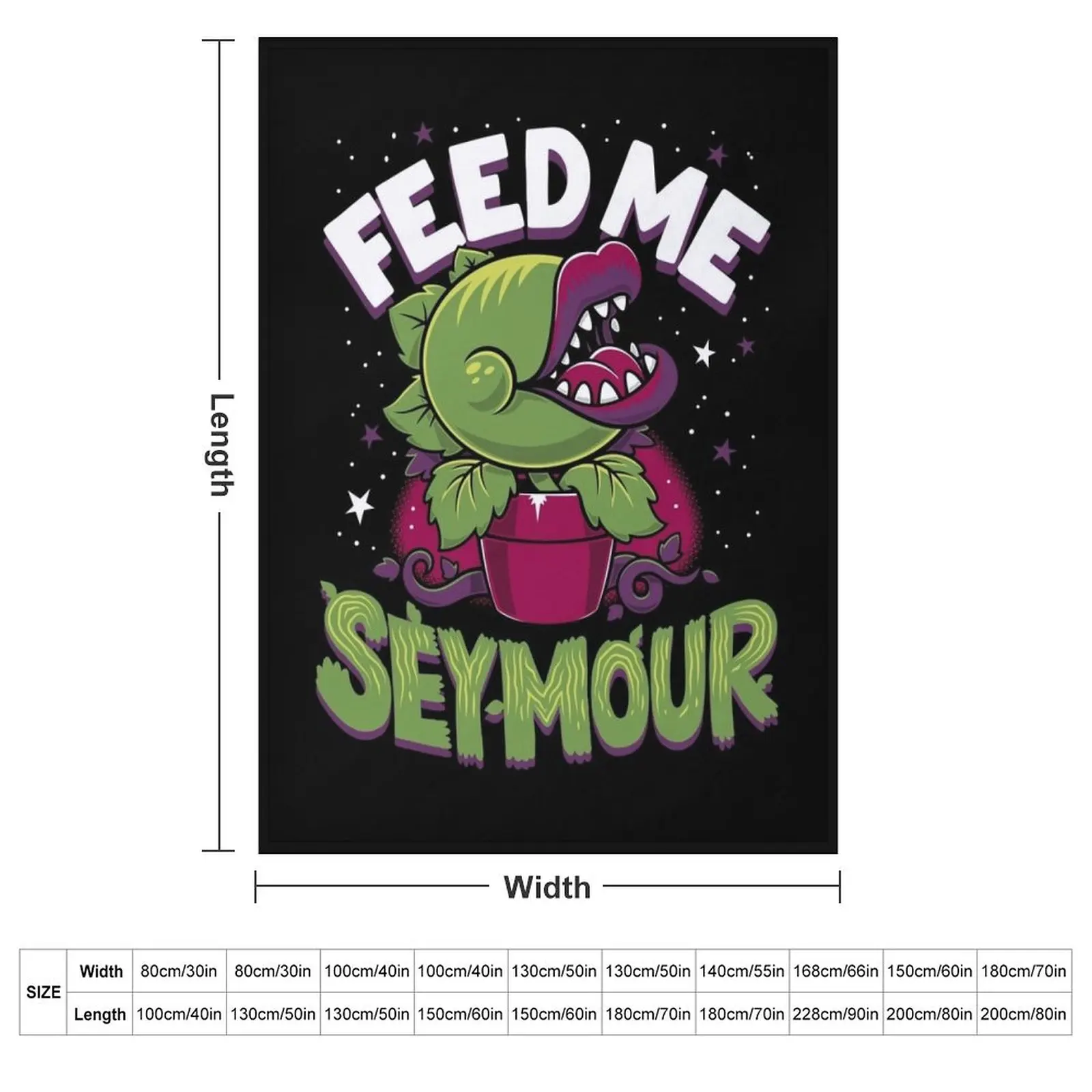 Spooky Horror Feed Me - Creepy Cute Audrey Plant - Horror Musical Throw Blanket Moving Heavy Tourist Luxury St Blankets