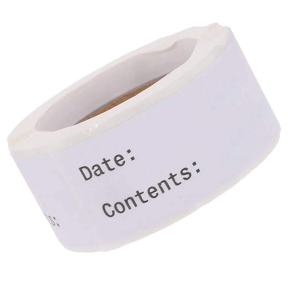 

1 Roll Blank Food Storage Labels Stickers Write Removable Kitchen Organizing Labels For Containers Jars Freezer Portable Label