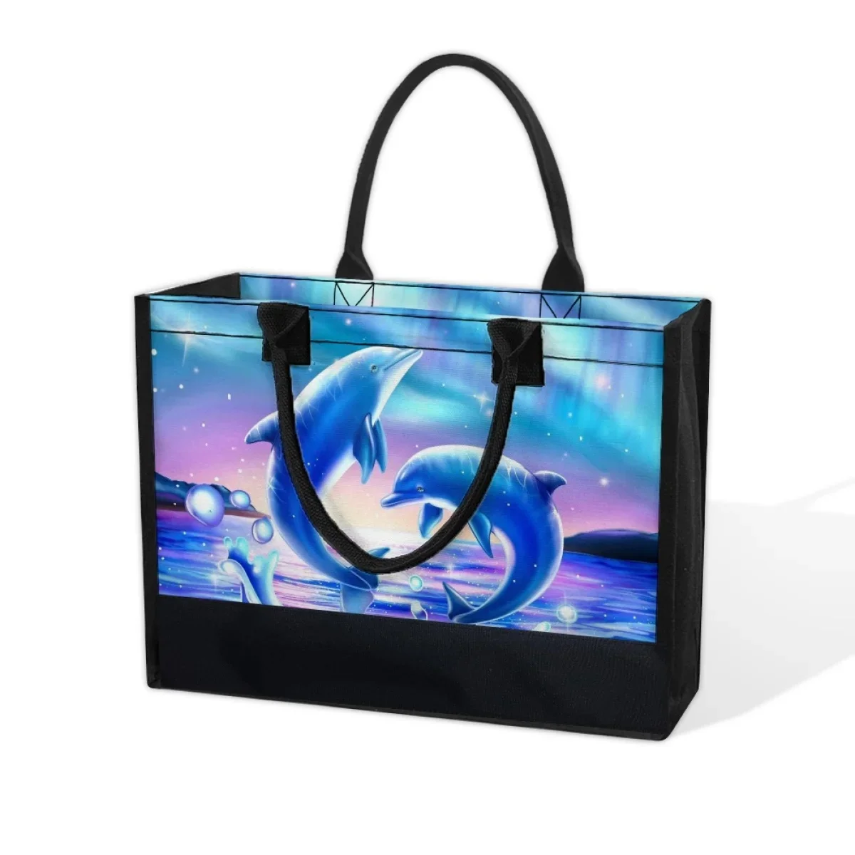 Nieuwe Klassieke Dolfijnentas Blauwe Oceaanprint Casual Schoudertassen Met Grote Capaciteit Voor Dames Designer Luxe Tas Sac A Mains Femme